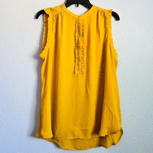 Worthington Yellow Sleeveless Blouse L